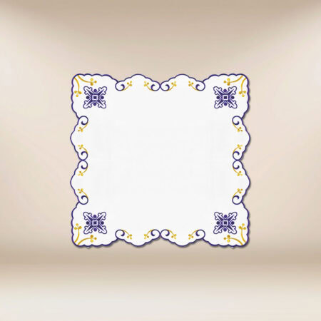 Cubierta bordada morada 45×45