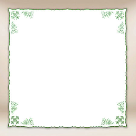 Cubierta bordada verde 95x95
