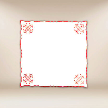 Cubierta bordada roja 45x45