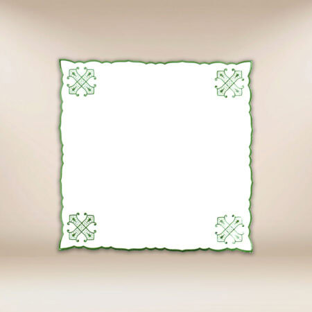 Cubierta bordada verde 45×45