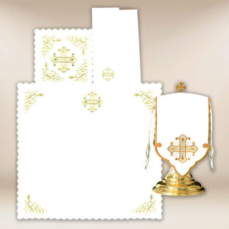 Ropa de altar para el cáliz bordada dorada