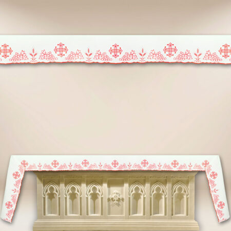 Mantel bordado rojo