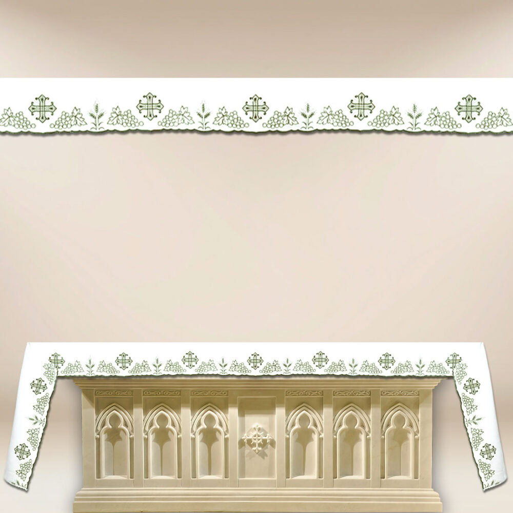 Mantel bordado verde