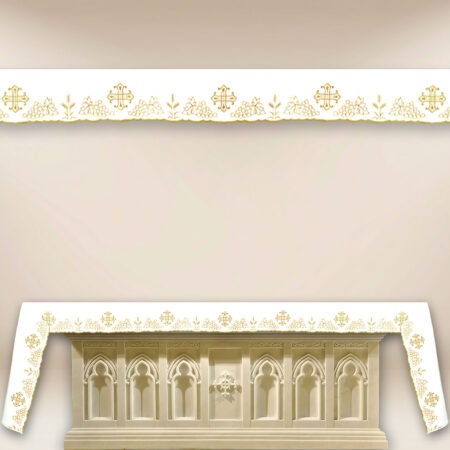 Mantel bordado dorado